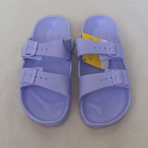 Double Strap slides Lilac color women's size 10 NWT